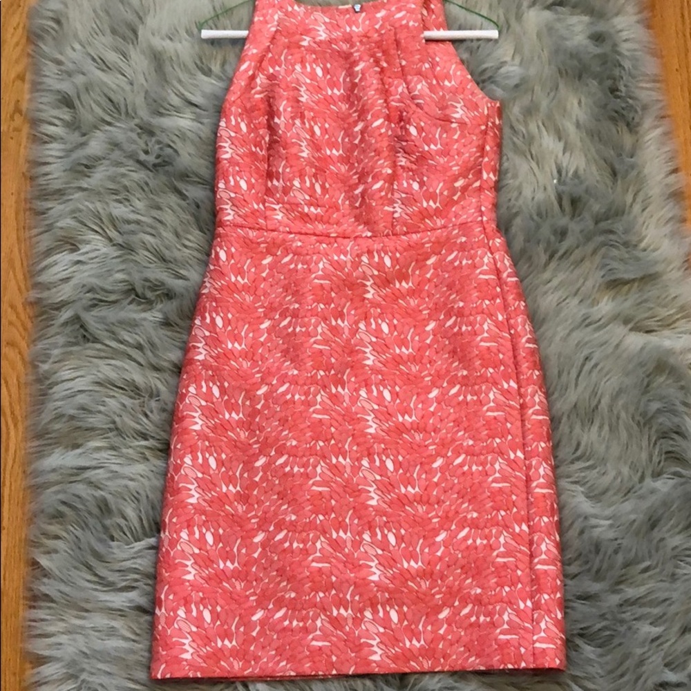 Structured coral dress